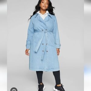 Fashion to Figure Light Blue Denim Trench Coat